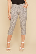 Renuar 21-Inch Pull On Capri - Oyster Combo - FINAL SALE