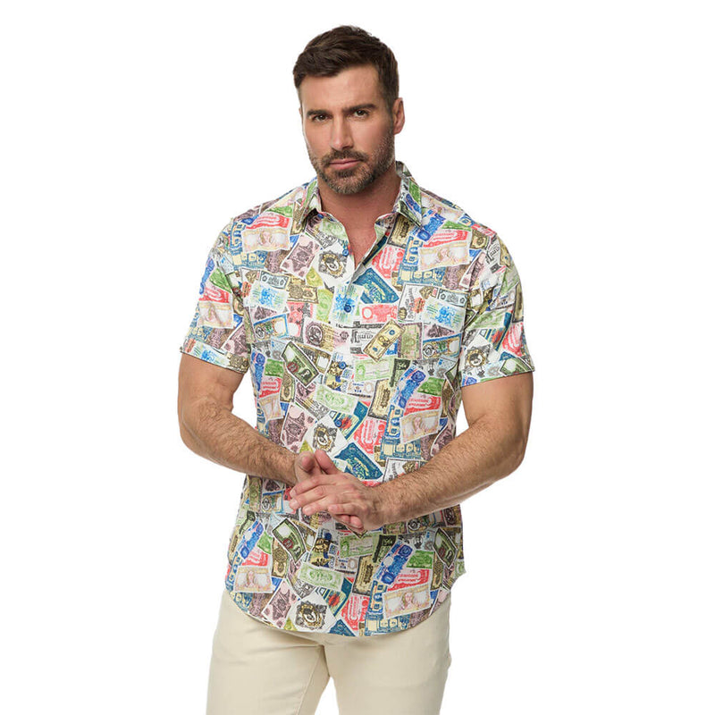 Robert Graham The Heist Short Sleeve Classic Fit Sport Shirt - Multi - FINAL SALE