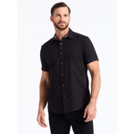 Robert Graham Highland Short Sleeve Classic Fit Sport Shirt - Black