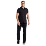 Robert Graham Highland Short Sleeve Classic Fit Sport Shirt - Black