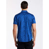 Robert Graham Highland Short Sleeve Classic Fit Sport Shirt - Navy