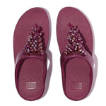 FitFlop Rumba Beaded Sandals - Metallic Ruby