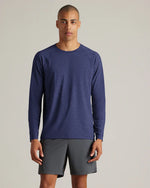 Rhone Men's Reign Long Sleeve Trim Fit T-Shirt - Midnight Heather