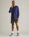 Rhone Men's Reign Long Sleeve Trim Fit T-Shirt - Midnight Heather