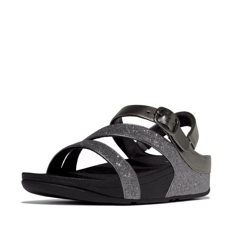 FitFlop Skinny II Glitterdust Z Strap Sandals - Pewter