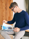 Faherty Movement Crewneck Sweater - Marine Navy*