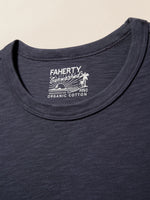 Faherty Sunwashed Long Sleeve T-Shirt - Dune Navy