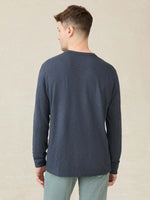 Faherty Sunwashed Long Sleeve T-Shirt - Dune Navy
