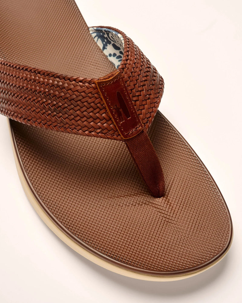 Johnnie-O Boardwalk Leather Sandals - Tan