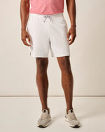 Johnnie-O Men's 7-Inch Jumpin Ribbed Knit Performance Shorts - White