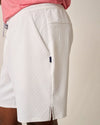 Johnnie-O Men's 7-Inch Jumpin Ribbed Knit Performance Shorts - White