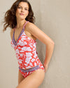 Tommy Bahama Island Cays Fiori Reversible Tankini Top - Citrus Coral