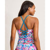 Tommy Bahama Watercolor Floral Reversible Tankini Top - Dusty Lupine