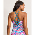 Tommy Bahama Watercolor Floral Reversible Tankini Top - Dusty Lupine