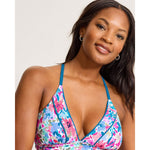Tommy Bahama Watercolor Floral Reversible Tankini Top - Dusty Lupine