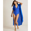 Tommy Bahama Ocean Point Over The Shoulder V Neck One Piece Swimsuit - Beach Glass Blue *