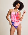 Tommy Bahama Artist Series High Neck One Piece Swimsuit - Touch Of Pink *