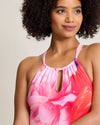 Tommy Bahama Artist Series High Neck One Piece Swimsuit - Touch Of Pink *
