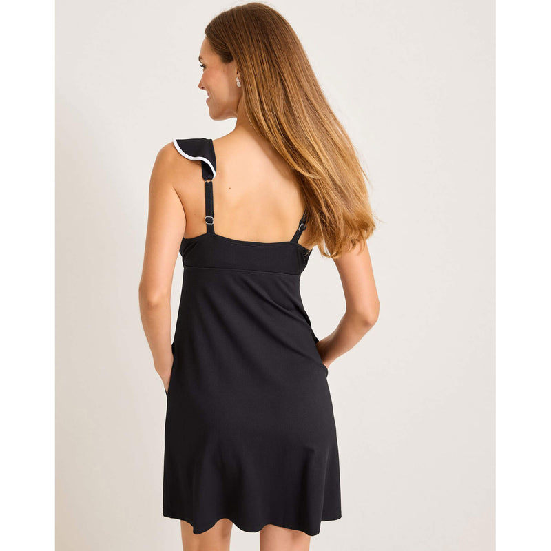 Tommy Bahama Womens Island Cays Cabana Flounce Spa Coverup - Black