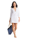 Tommy Bahama Textured Spa Terry Tunic Cover Up - White