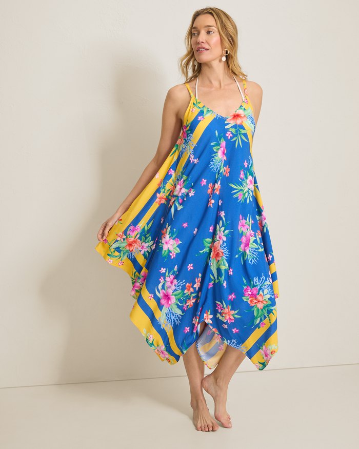 Tommy Bahama Isola Vita Scarf Dress Cover Up - Palace Blue