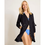 Tommy Bahama Mykonos Textured Button Dress Cover Up - Black