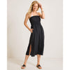 Tommy Bahama Beachy Woven Stripe Strapless Midi Dress Cover Up - Black