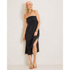 Tommy Bahama Beachy Woven Stripe Strapless Midi Dress Cover Up - Black