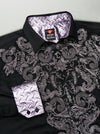 Robert Graham X Superman Rise Classic Fit Sport Shirt - Black