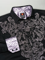 Robert Graham X Superman Rise Classic Fit Sport Shirt - Black