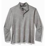Tommy Bahama Monsterra Fade Half Zip Pullover Sweatshirt - Ultimate Gray - FINAL SALE