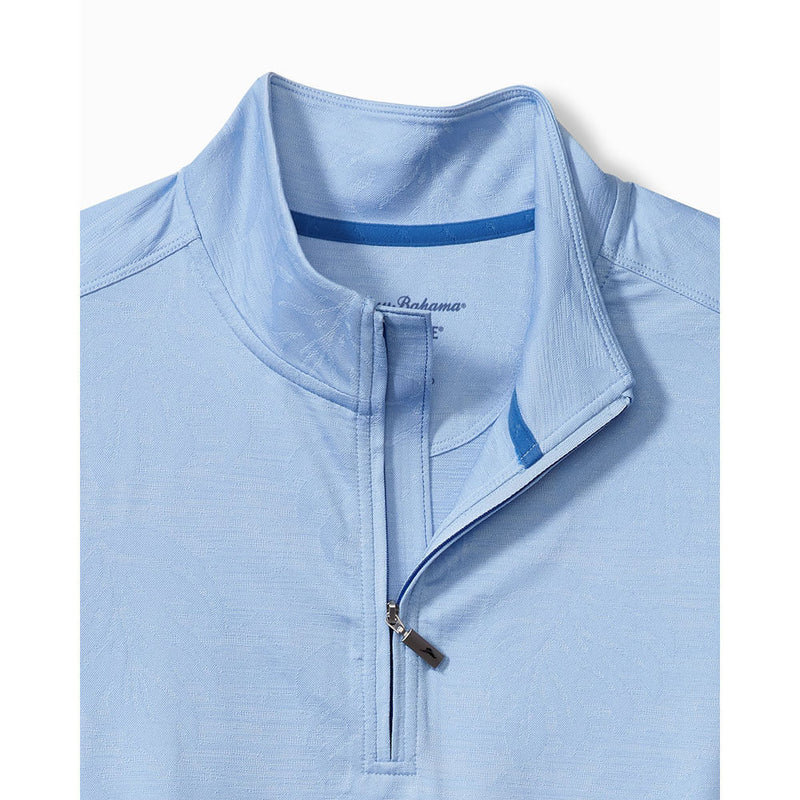 Tommy Bahama Monsterra Fade Half Zip Pullover Sweatshirt - Light Sky - FINAL SALE