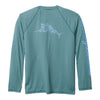 Tommy Bahama Men's IslandZone Chill Time Surf Crew Long Sleeve Rash Guard T-Shirt - Seven Seas