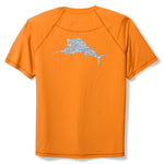 Tommy Bahama Men's IslandZone Chill Time Surf Crew Rash Guard T-Shirt - Lulada Orange - FINAL SALE