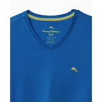 Tommy Bahama Bali Skyline V-Neck Long Sleeve T-Shirt - Cobalt Sea