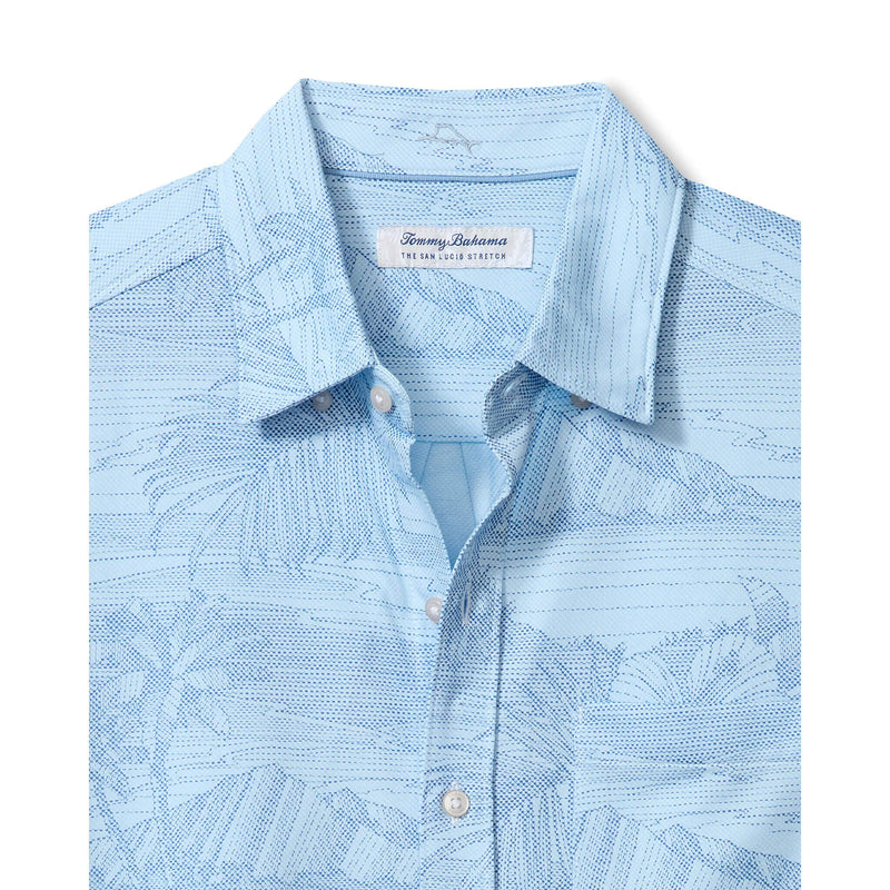 Tommy Bahama Men's IslandZone San Lucio Corsica Coast Camp Shirt - Vacation Blue