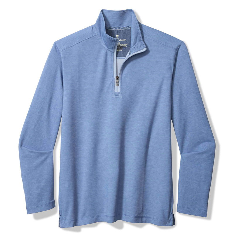 Tommy Bahama Men's Coasta Vera Lorenzo Half Zip Pullover Sweater - French Blue