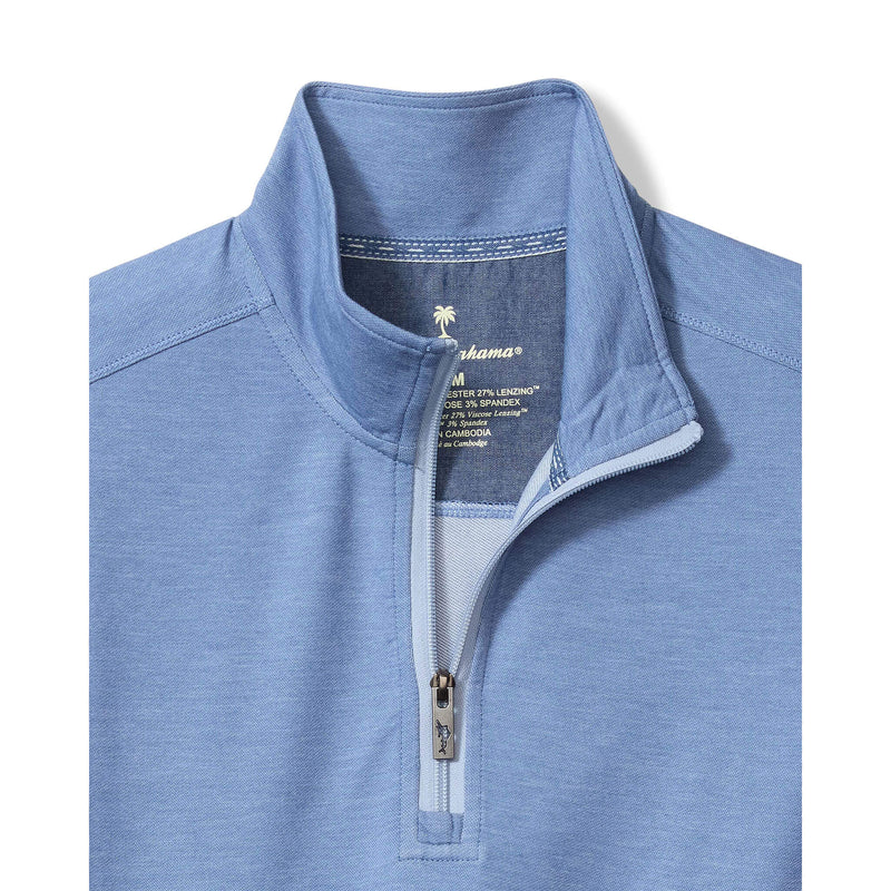Tommy Bahama Men's Coasta Vera Lorenzo Half Zip Pullover Sweater - French Blue