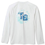 Tommy Bahama Men's IslandZone Chill Time Tropics Crew Long Sleeve Rash Guard T-Shirt - White
