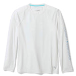 Tommy Bahama Men's IslandZone Chill Time Tropics Crew Long Sleeve Rash Guard T-Shirt - White