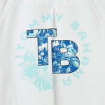 Tommy Bahama Men's IslandZone Chill Time Tropics Crew Long Sleeve Rash Guard T-Shirt - White