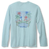 Tommy Bahama Men's Red White And Bloom Lux Long Sleeve T-Shirt - Blue Whisper