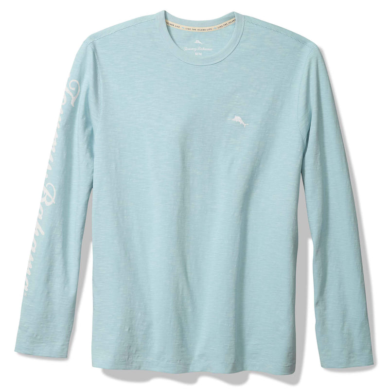 Tommy Bahama Men's Red White And Bloom Lux Long Sleeve T-Shirt - Blue Whisper