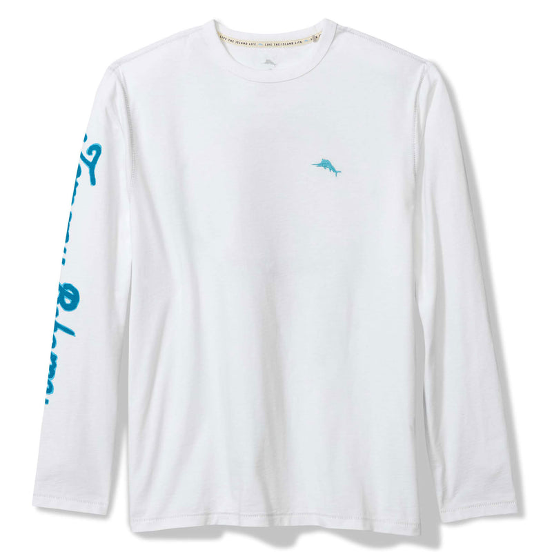 Tommy Bahama Men's Scenic To Believe It Lux Long Sleeve T-Shirt - White - FINAL SALE