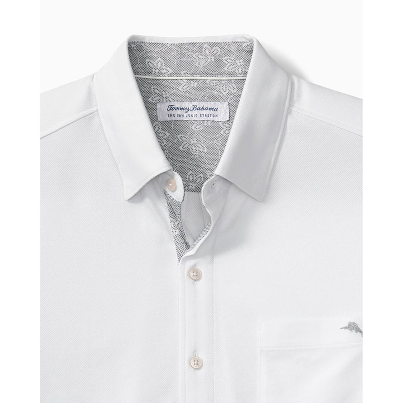 Tommy Bahama Men's San Lucio Lotus Happy Hour Camp Shirt - White