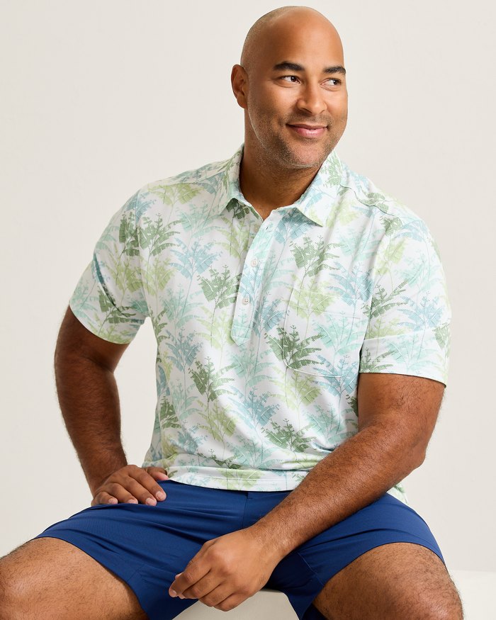 Tommy Bahama Men's San Lucio Verde Palms Polo Shirt - Elm