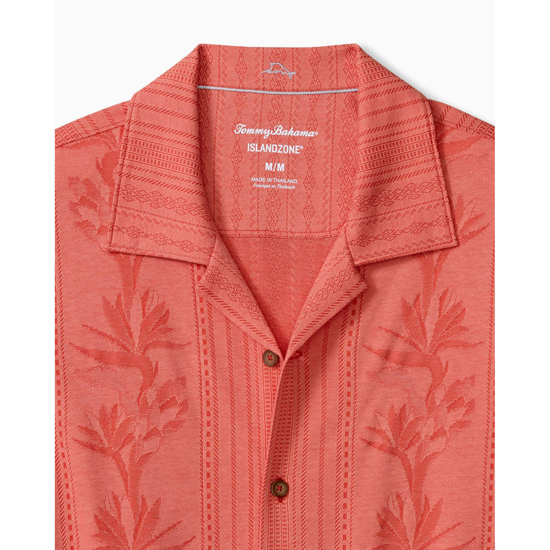 Tommy Bahama Men's Palm Fresco Beach Border Camp Shirt - Spiced Crimson
