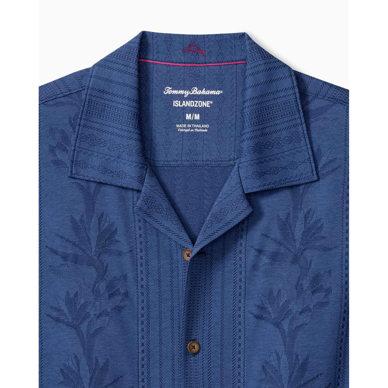 Tommy Bahama Men's Palm Fresco Beach Border Camp Shirt - Carbon Navy