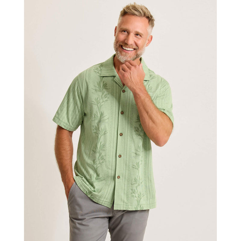 Tommy Bahama Men's Palm Fresco Beach Border Camp Shirt - Elm