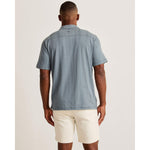 Tommy Bahama Men's Palm Fresco Beach Border Camp Shirt - Steel